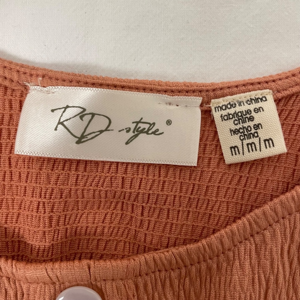 Mid-Length Dress Peach Orange RD Style Women’s Size Medium NEW - Picture 8 of 14